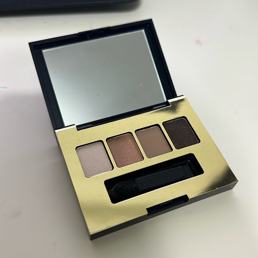 Estee Lauder Neutral Eyeshadow Quartet — Cream, Taupe, Bronze, Deep Brown.
